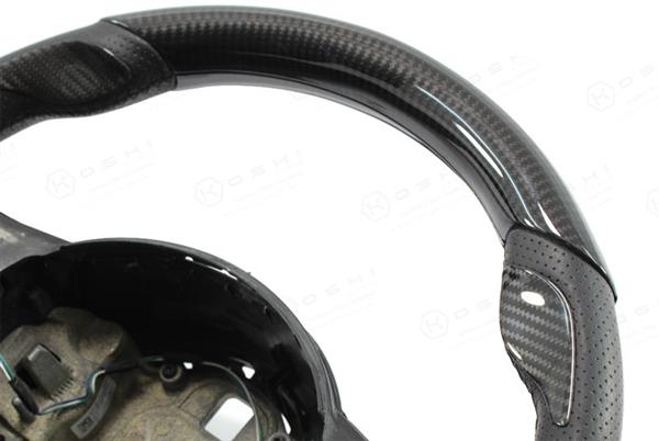 Grote foto fiat abarth 595 carbon fiber stuur duim grip covers auto onderdelen tuning en styling