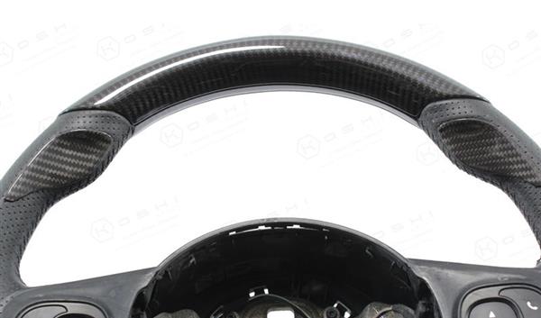 Grote foto fiat abarth 595 carbon fiber stuur duim grip covers auto onderdelen tuning en styling