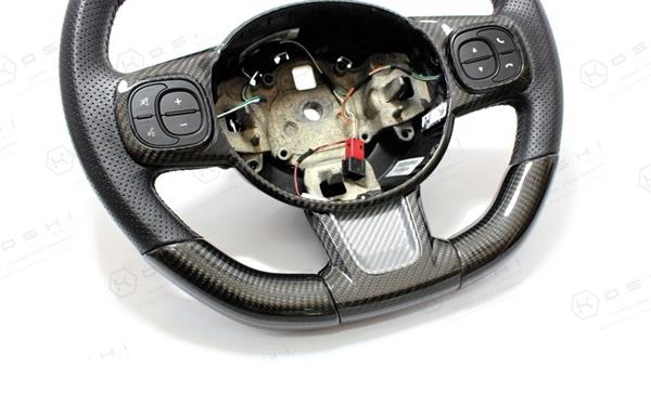 Grote foto fiat abarth 595 carbon fiber stuur zijkanten cover auto onderdelen tuning en styling