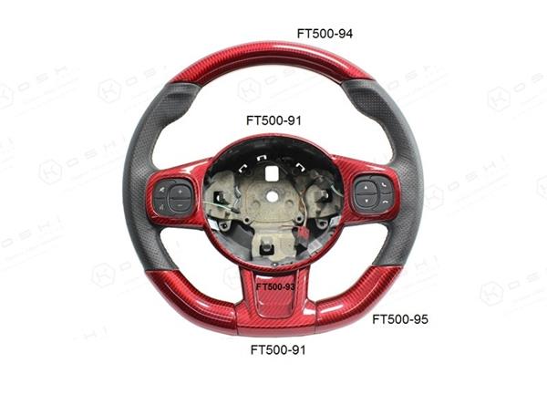 Grote foto fiat abarth 595 carbon fiber stuur zijkanten cover auto onderdelen tuning en styling