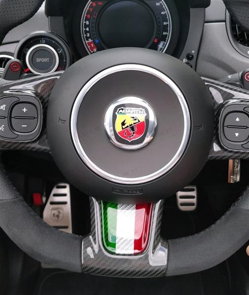 Grote foto fiat abarth 595 carbon fiber stuur cover onderste deel auto onderdelen tuning en styling