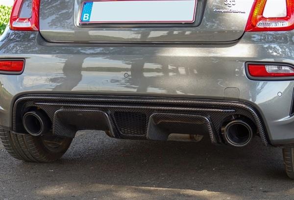 Grote foto fiat abarth 595 2016 carbon fiber achter diffusor lip cover auto onderdelen tuning en styling