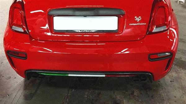 Grote foto fiat abarth 595 2016 carbon fiber achter diffusor lip cover auto onderdelen tuning en styling