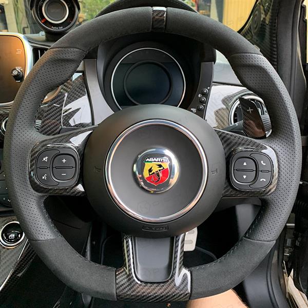 Grote foto fiat abarth 500 595 carbon fiber stuur schakel flippers auto onderdelen tuning en styling
