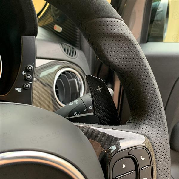 Grote foto fiat abarth 500 595 carbon fiber stuur schakel flippers auto onderdelen tuning en styling