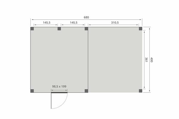 Grote foto overkapping slim serie 4 douglas 700 x 400 cm tuin en terras tuinhuisjes en blokhutten