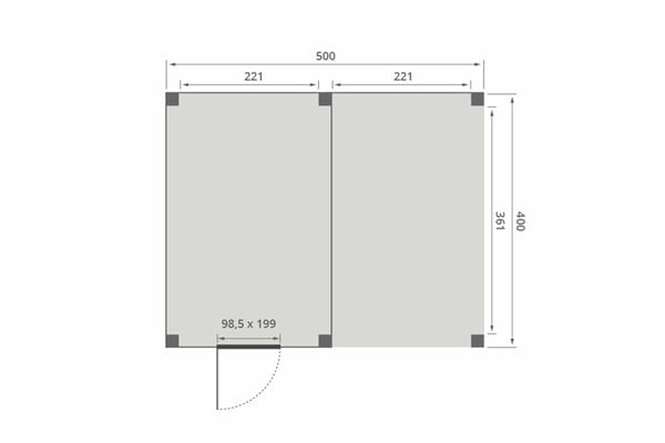 Grote foto overkapping slim serie 4 douglas 500 x 400 cm tuin en terras tuinhuisjes en blokhutten
