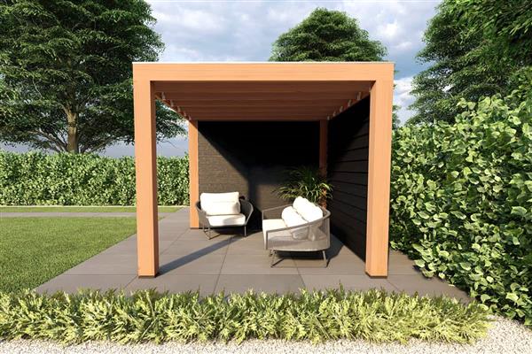 Grote foto overkapping slim serie 4 douglas 500 x 400 cm tuin en terras tuinhuisjes en blokhutten