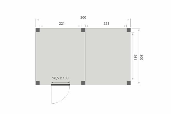 Grote foto overkapping slim serie 4 douglas 500 x 300 cm tuin en terras tuinhuisjes en blokhutten