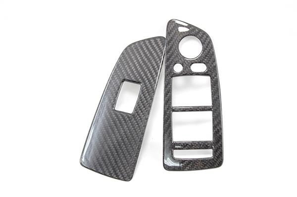 Grote foto bmw e87 carbon fiber raam bediening cover auto onderdelen tuning en styling