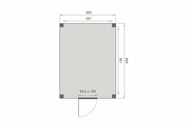 Grote foto overkapping slim serie 4 douglas 300 x 400 cm tuin en terras tuinhuisjes en blokhutten
