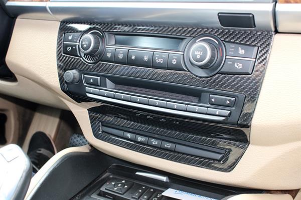 Grote foto bmw x6 e71 carbon fiber radio console trim cover auto onderdelen tuning en styling