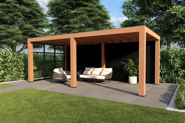 Grote foto overkapping slim serie 3 douglas 700 x 400 cm tuin en terras tuinhuisjes en blokhutten