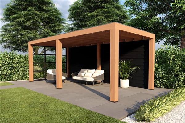 Grote foto overkapping slim serie 3 douglas 700 x 400 cm tuin en terras tuinhuisjes en blokhutten