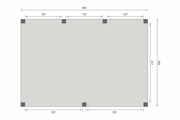 Grote foto overkapping slim serie 3 douglas 600 x 400 cm tuin en terras tuinhuisjes en blokhutten