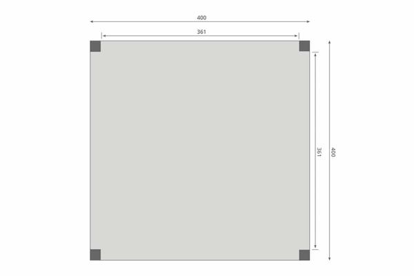 Grote foto overkapping slim serie 3 douglas 400 x 400 cm tuin en terras tuinhuisjes en blokhutten