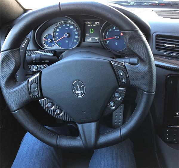 Grote foto maserati granturismo quattroporte carbon fiber stuur knopbesturing cover auto onderdelen tuning en styling