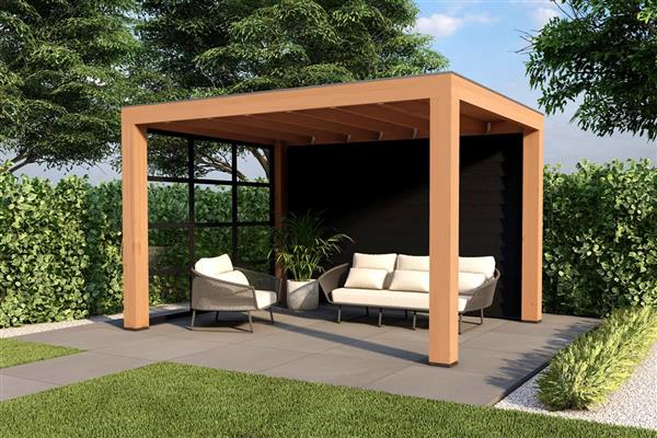 Grote foto overkapping slim serie 3 douglas 400 x 300 cm tuin en terras tuinhuisjes en blokhutten