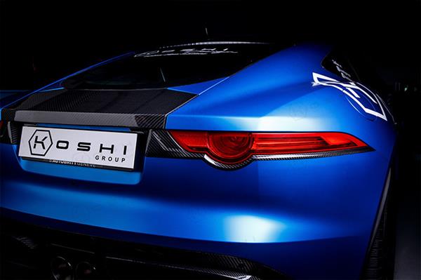 Grote foto jaguar f type carbon fiber achterlampen frame auto onderdelen tuning en styling