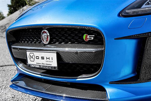 Grote foto jaguar f type carbon fiber radiator voorbumper grill cover auto onderdelen tuning en styling