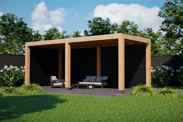 Grote foto overkapping slim serie 2 douglas 700 x 400 cm tuin en terras tuinhuisjes en blokhutten
