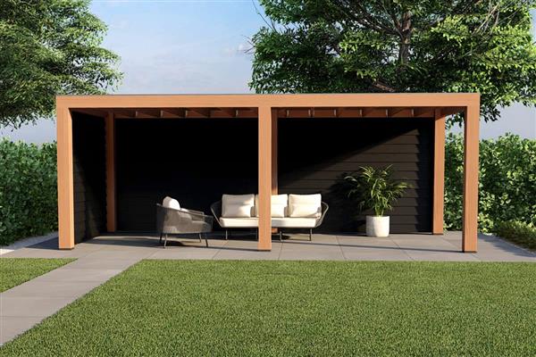 Grote foto overkapping slim serie 2 douglas 700 x 300 cm tuin en terras tuinhuisjes en blokhutten
