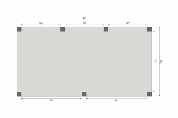 Grote foto overkapping slim serie 2 douglas 600 x 300 cm tuin en terras tuinhuisjes en blokhutten