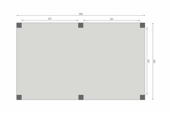 Grote foto overkapping slim serie 2 douglas 500 x 300 cm tuin en terras tuinhuisjes en blokhutten