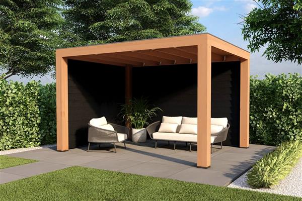 Grote foto overkapping slim serie 2 douglas 300 x 300 cm tuin en terras tuinhuisjes en blokhutten