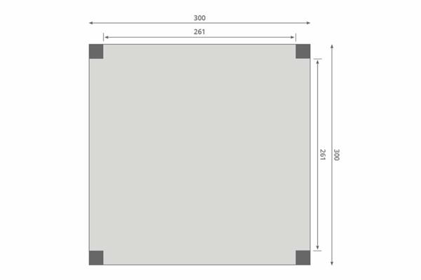 Grote foto overkapping slim serie 2 douglas 300 x 300 cm tuin en terras tuinhuisjes en blokhutten