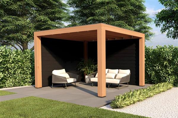 Grote foto overkapping slim serie 2 douglas 300 x 300 cm tuin en terras tuinhuisjes en blokhutten
