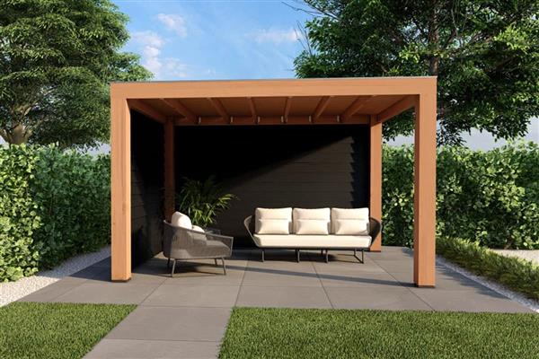 Grote foto overkapping slim serie 2 douglas 300 x 300 cm tuin en terras tuinhuisjes en blokhutten