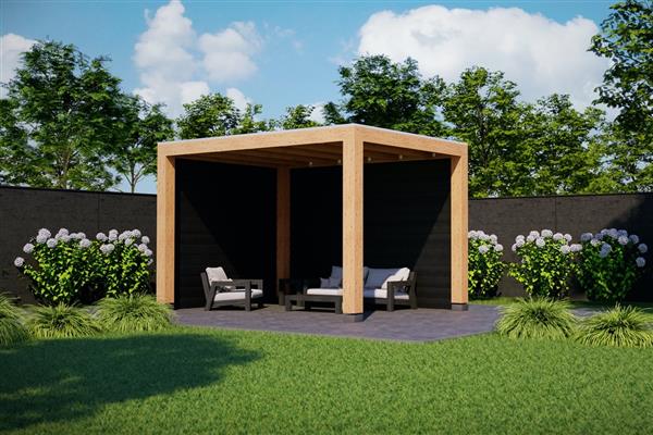 Grote foto overkapping slim serie 2 douglas 300 x 300 cm tuin en terras tuinhuisjes en blokhutten