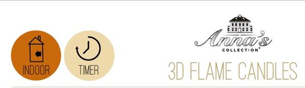 Grote foto actie led kaarsen anna collection 3d flame candle goud 23 cm set van 2 met timer ledcandle v verzamelen overige verzamelingen