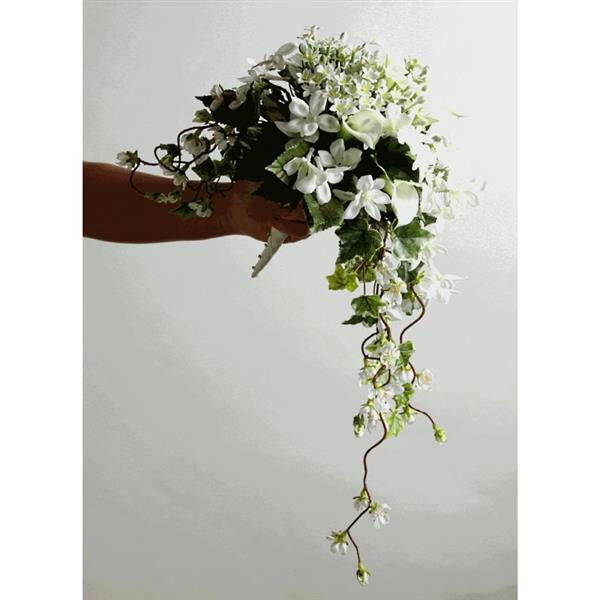 Grote foto corsage pick white kunst stephanotus per stuk voor toefjes en corsages voor bruidsboeket of om verzamelen overige verzamelingen