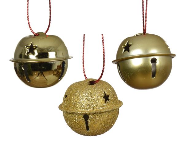 Grote foto christmas bells kerstbelletjes goud 25 mm doosje van 12 stuks glans mat en glitter wedding wa verzamelen overige verzamelingen