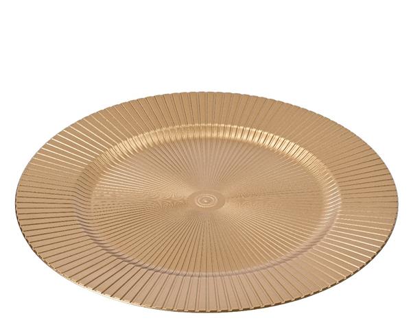 Grote foto onderbord goud 33 cm geribbeld rond decoratief tafelaccessoire onderbord goud 33 cm rond dec verzamelen overige verzamelingen