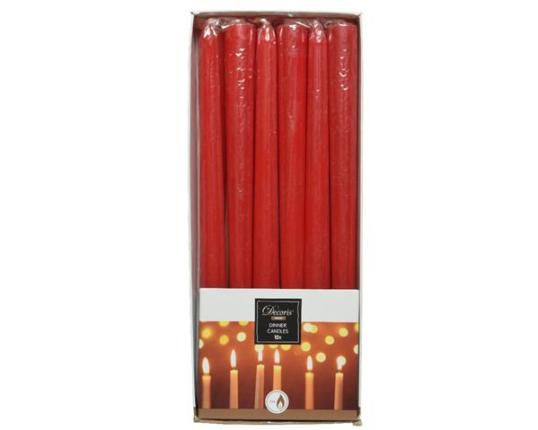 Grote foto kaarsen wax dinner kerstrood 2.15 cm x h 25 cm doos van 12 stuks ook leuk in fles verzamelen overige verzamelingen