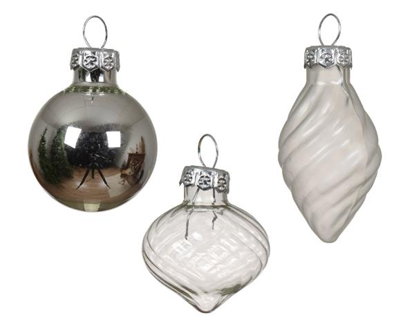 Grote foto kerstbal kerstballen hangdecoratie kerstfiguren zilver 3 cm koker 9 st chique glas hangers kerst verzamelen overige verzamelingen