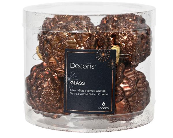Grote foto hangers dennenappelvorm espresso 5 7 cm koker 6 st chique hangers kerst herfst verzamelen overige verzamelingen