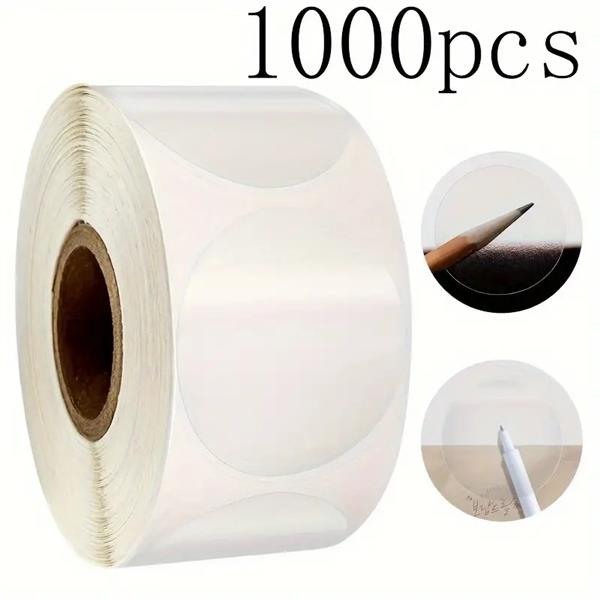 Grote foto thermische labels transparant rond 25mm stickers labels thermal rol 1000 labels voor diverse merk verzamelen overige verzamelingen