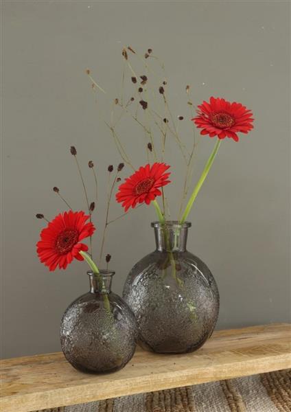 Grote foto gekleurd glazen flesje bologna vaasje kandelaar soft grey stuk bologna bottle 12 cm hoog 9.5cm verzamelen overige verzamelingen