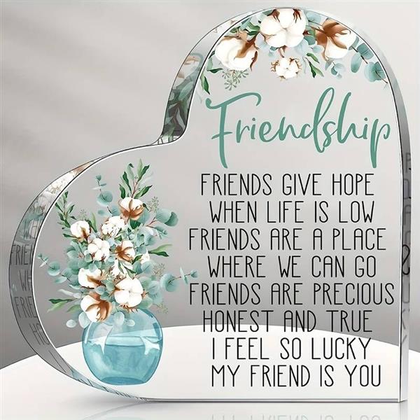 Grote foto hart van epoxy met bloem en decoratie friendship 10 1 cm gift geschenk cadeau herinnering verzamelen overige verzamelingen