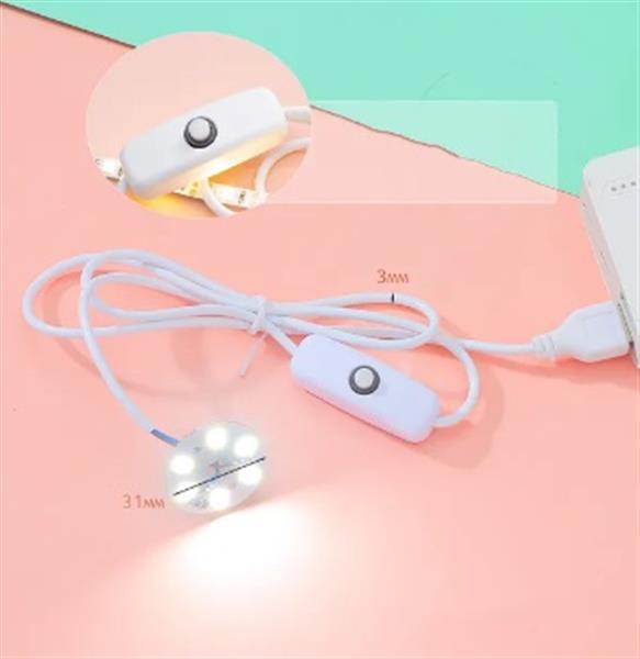 Grote foto led lampje met schakelaar op usb warmwit voor epoxy resin en andere decoraties verzamelen overige verzamelingen