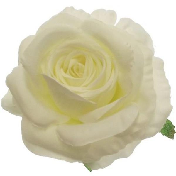 Grote foto zijde rozen single rose flower head ivory x 12 st goedkoopje rose flower head verzamelen overige verzamelingen