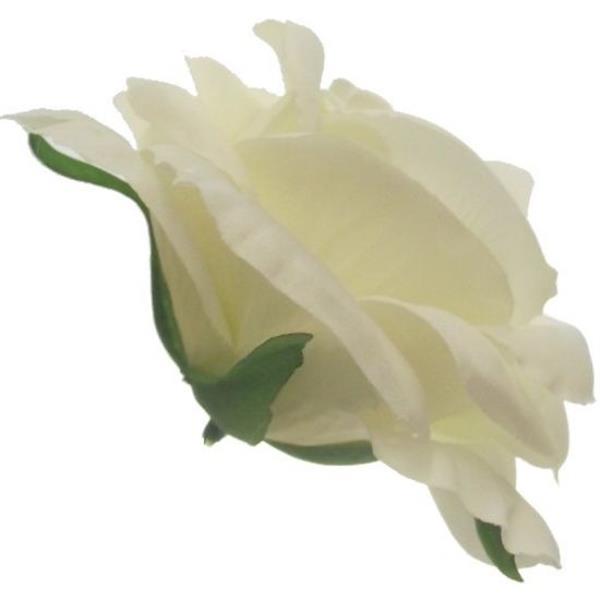 Grote foto zijde rozen single rose flower head ivory x 12 st goedkoopje rose flower head verzamelen overige verzamelingen
