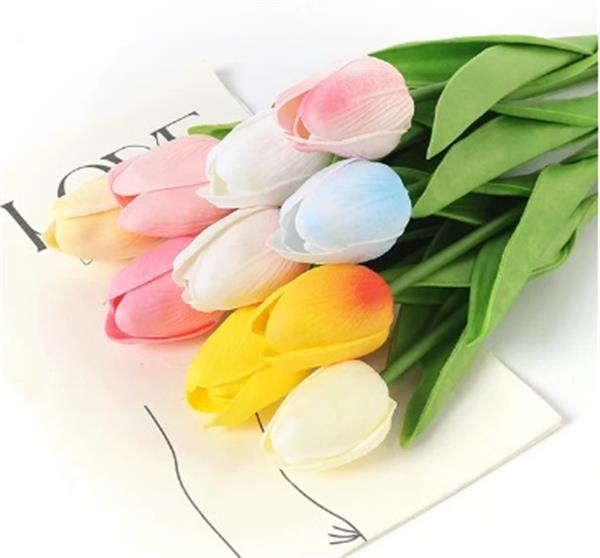 Grote foto actie tulp tulpen 33cm bundel multicolor bundel 10st tulpen real touch foam verzamelen overige verzamelingen