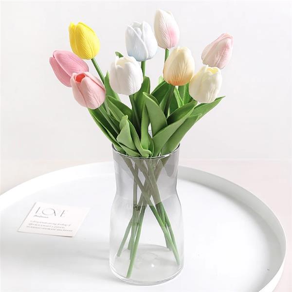 Grote foto actie tulp tulpen 33cm bundel multicolor bundel 10st tulpen real touch foam verzamelen overige verzamelingen