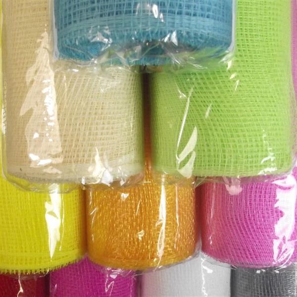 Grote foto poly deco mesh 53cm. 9m geel yellow decomesh verzamelen overige verzamelingen