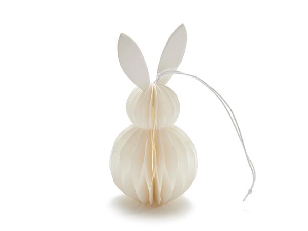 Grote foto actie paashaas konijntje honeycomb hanger 6 12 cm wit paper rabbit hanger verzamelen overige verzamelingen